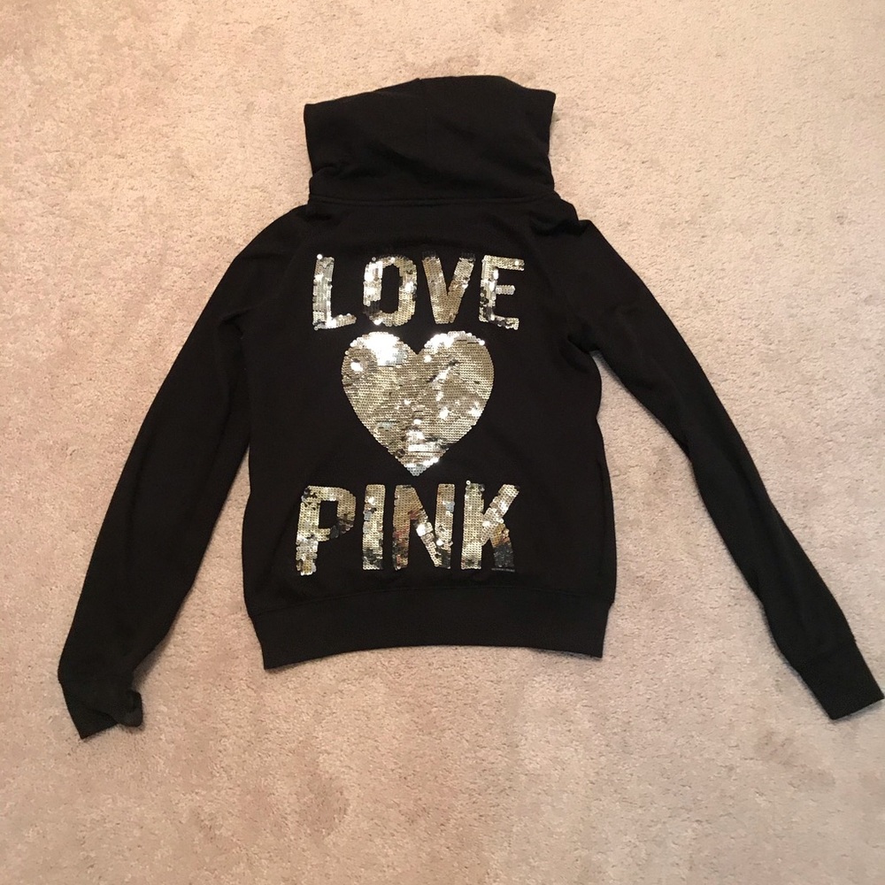 Pink Victoria Secret Zip Up Hoodie